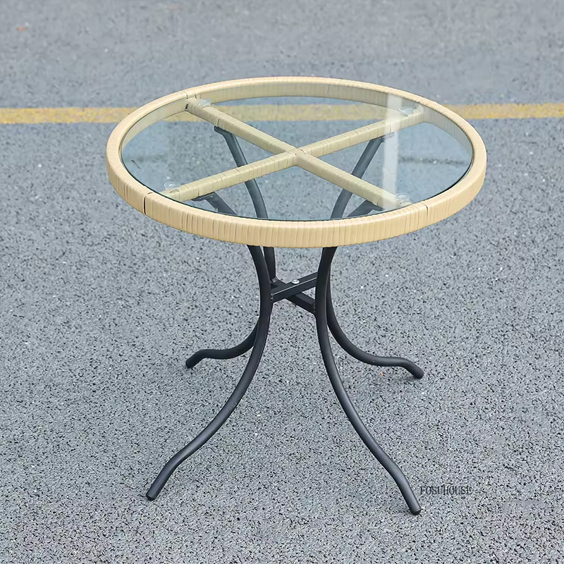 Casual Elegance Three Piece Rattan Coffee Table Set for Cozy Conversations