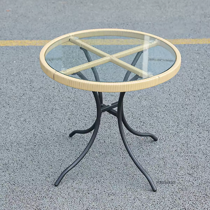 Casual Elegance Three Piece Rattan Coffee Table Set for Cozy Conversations