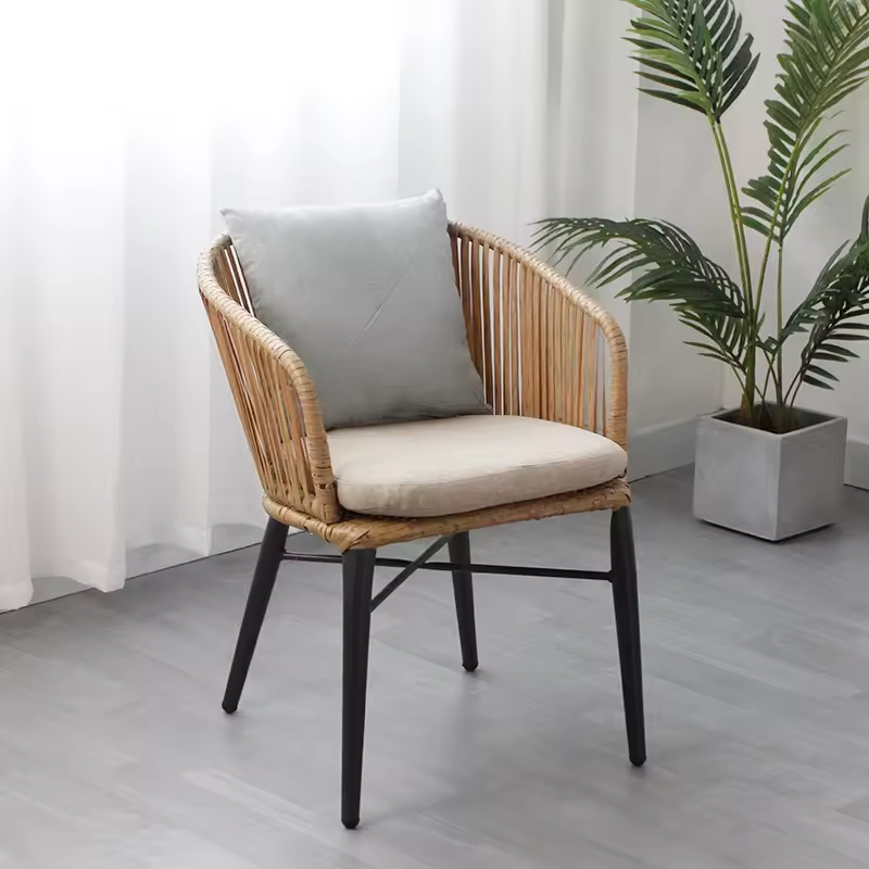 Handwoven Rattan Lounge Chair Set