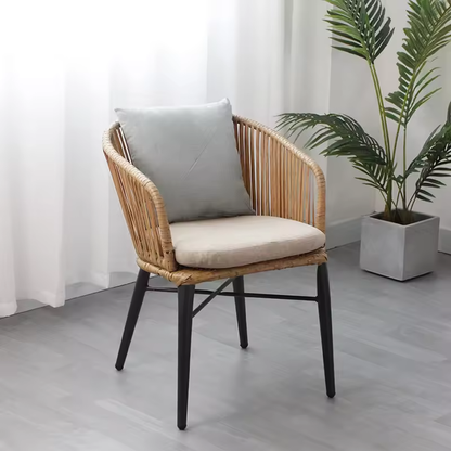 Handwoven Rattan Lounge Chair Set
