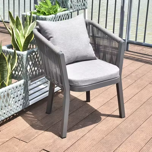 Modern Garden Dining Set – 6 Chairs & Weatherproof Table