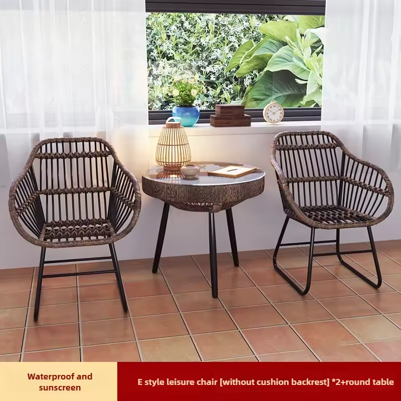 Handwoven Rattan Bistro Set for Indoor & Outdoor Comfort