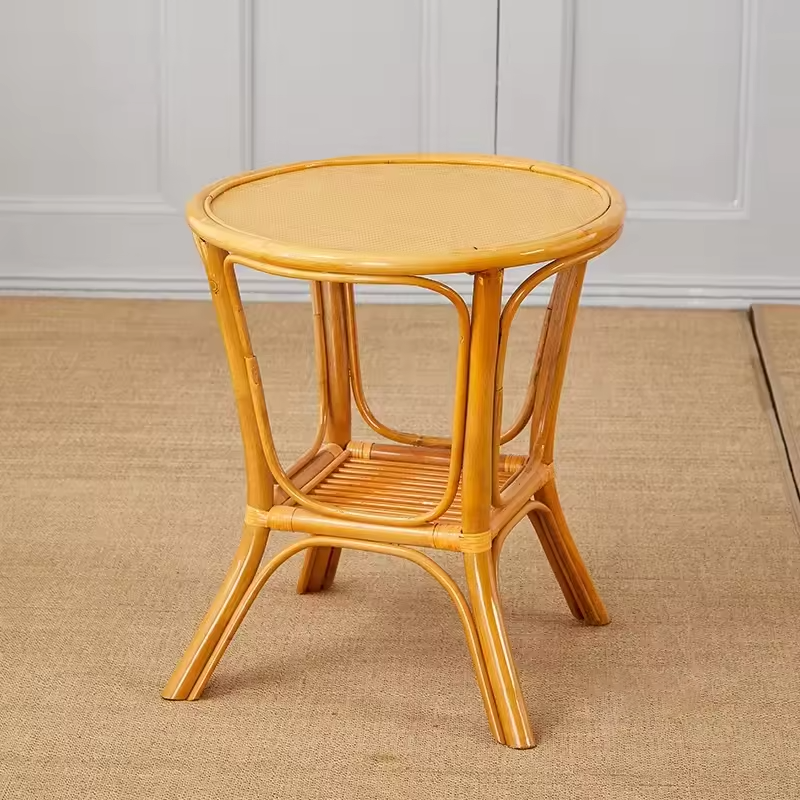 Cozy Bamboo Chair Set with Side Table Perfect for Indoor & Outdoor Spaces