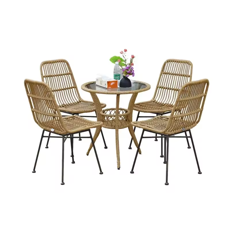 Natural Rattan Patio Set for Cozy Gatherings
